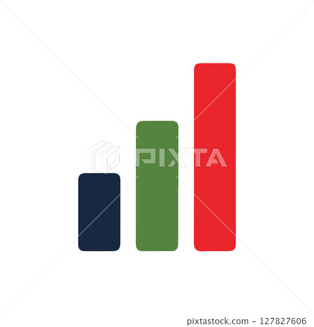 Bar chart logo icon sign symbol design 127827606