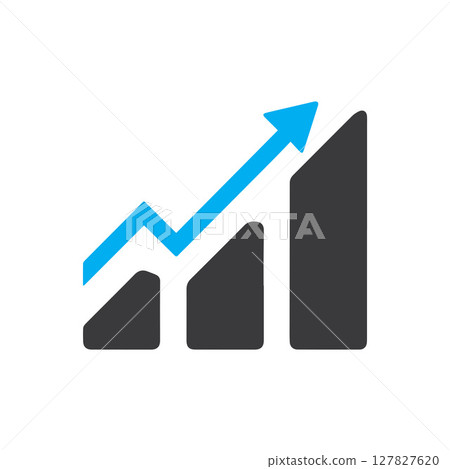 Bar chart logo icon sign symbol design Bar chart logo icon sign symbol design 127827620