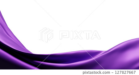 Luxury violet fabric on white backgrouns with copy space 3D render Luxury violet fabric on white backgrouns with copy space 3D render 127827667
