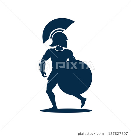 Spartan logo design template elements sparta vector Image 127827807