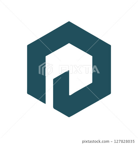Abstract minimalist geometric logo brand design 127828035