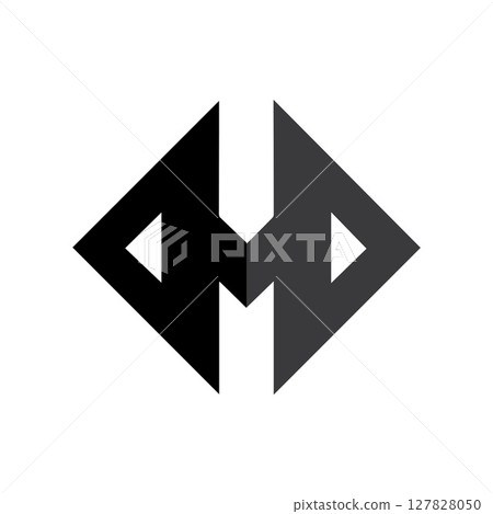 Abstract minimalist geometric logo brand design 127828050