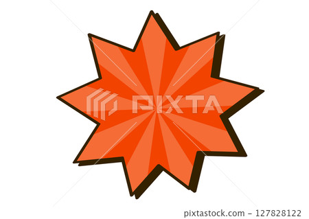 Starburst style speech bubble red vector illustration 127828122