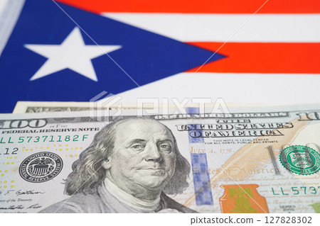 Cuba flag with black stethoscope, Business and finance concept. 127828302