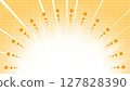匯聚的線條和光線：漫畫/動漫風格爆炸能量背景橙色 127828390
