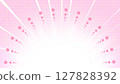 集中的線條和光線：動漫風格的華麗粉紅色背景 127828392