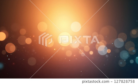 a bright orange sun setting over a field 127828758