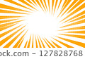 橘色集中線背景，透明背景，手繪放射狀效果，夏季，漫畫，插圖 127828768