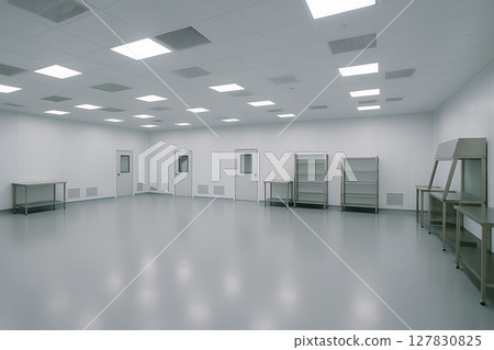 對稱佈局的無塵室 127830825