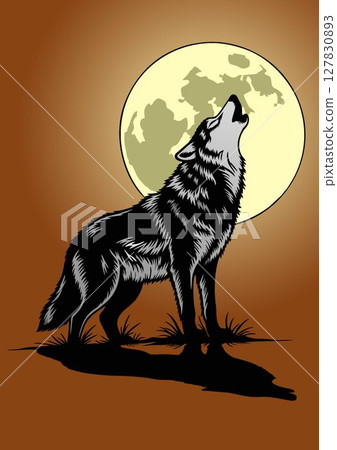 A Lone Wolf Under the Moon 127830893