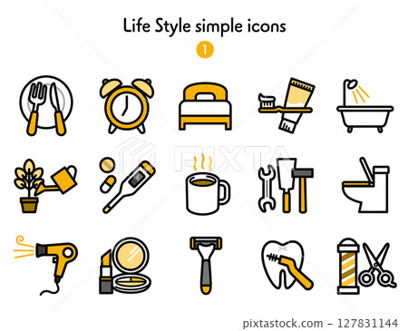 Icon collection Life 127831144