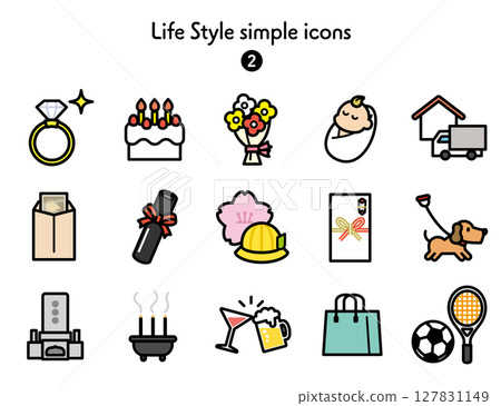 圖標集合生活 127831149
