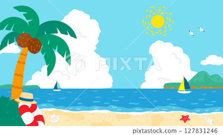 夏日的海岸 127831246