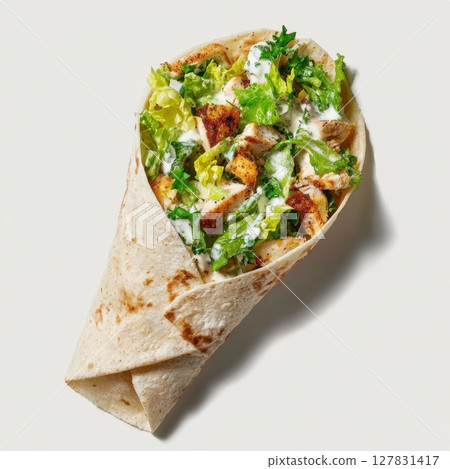Cravable Chicken Caesar Wrap A Deliciously Fresh Healthy Meal on the Go Perfect for Lunch or Dinner 127831417