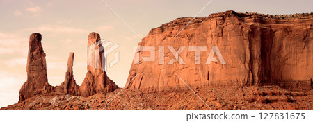 Panorama Winter Monument Valley Arizona USA Navajo Nation 127831675