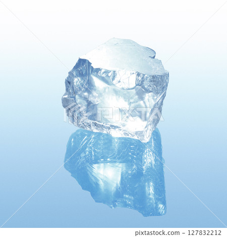 Ice on a light blue background-2 127832212