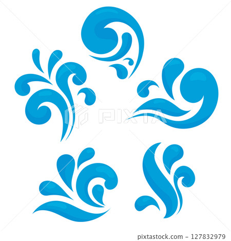 water splashes and drops 127832979