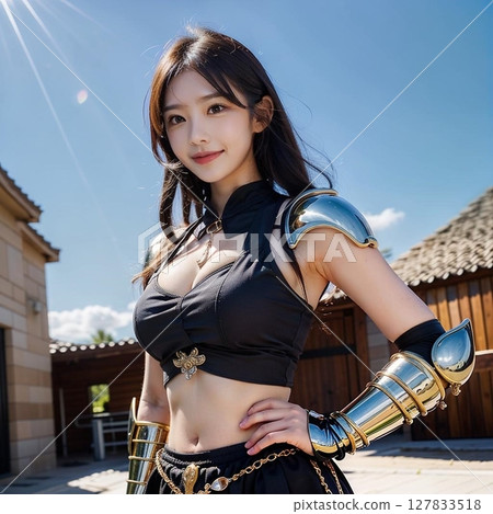 A woman in Halloween costumes A woman in Halloween costumes 127833518