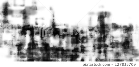 抽像水墨屏風畫 抽像水墨屏風畫 127833709