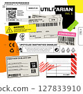 Raw Vector Collage with Packaging Symbols 127833910