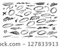 Hand Drawn Scribble Vector Elements Set 127833913
