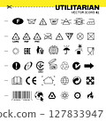 Clothing Label and Packaging Icons Vector Set 127833947