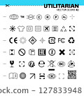 Clothing Label and Packaging Icons Vector Set 127833948