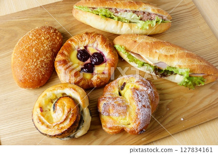 Confectionery bread prepared dish 127834161