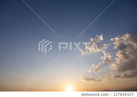Beautiful sky and cloud suit for nature background. 127834325