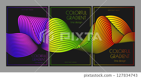 Gradient wave. Interior design, wallpaper, textures, textiles. The possibility of packaging, banners and creative design ideas Gradient wave. Interior design, wallpaper, textures, textiles. The possibility of packaging, banners and creative design ideas 127834743