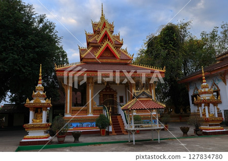 Scenery of the Southern Temple of That Luang, Laos 127834780
