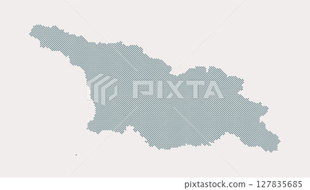 Vector map Georgia from points, dotted template Vector map Georgia from points, dotted template 127835685