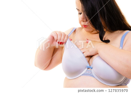 Fat woman big breast wearing bra Fat woman big breast wearing bra 127835970