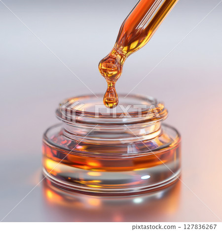 Red Drops of Innovation Precise Liquid Transfer in Laboratory, Symbolizing Scientific Research and Pharmaceutical Development 127836267