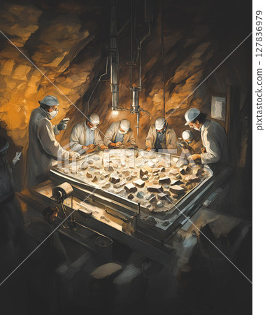 scientists, miners, people 127836979