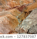 Quarry for the extraction of multi-colored clay 127837087