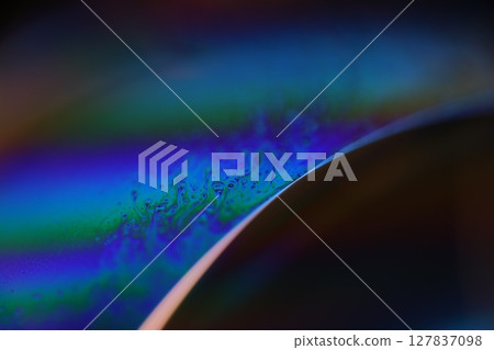 Blue liquid surface on black background, oil stains movement, bright chemistry, surreal background, blue sky colour, connection lines Blue liquid surface on black background, oil stains movement, bright chemistry, surreal background, blue sky colour, connection lines 127837098