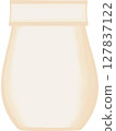 Beautiful shape and style of creamy ceramic vase for decorate home and room. 127837122