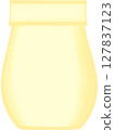 Beautiful shape and style of yellow ceramic vase for decorate home and room. 127837123