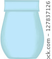 Beautiful shape and style of blue ceramic vase for decorate home and room. 127837126