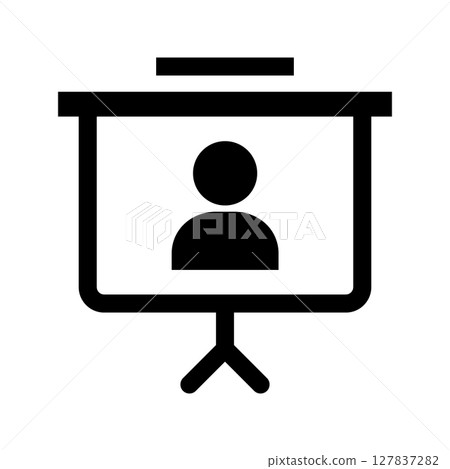 演示、自我介紹、人員評估圖標 演示、自我介紹、人員評估圖標 127837282