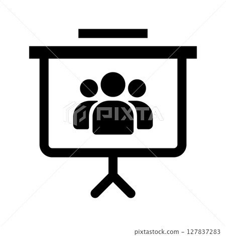 Group presentation, presentation icon 127837283