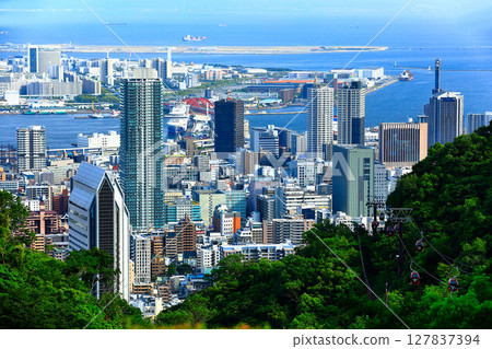 [Hyogo Prefecture] Kobe city seen from Kobe Nunobiki Ropeway 127837394