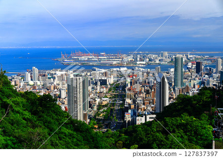[Hyogo Prefecture] Kobe city seen from Kobe Nunobiki Ropeway 127837397