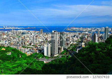 [Hyogo Prefecture] Kobe city seen from Kobe Nunobiki Ropeway 127837410