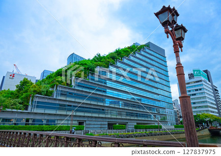 Across Fukuoka, from Koen-dori Bridge 127837975