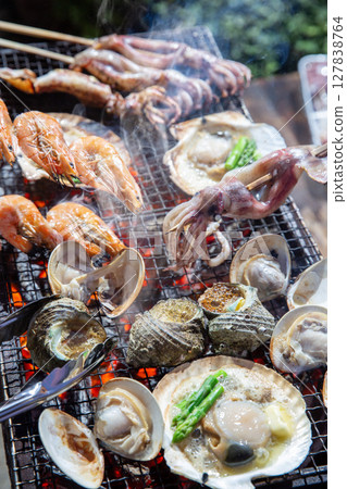 Seafood barbecue: Eat fresh seafood outdoors Seafood barbecue: Eat fresh seafood outdoors 127838764