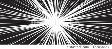 Explosion Burst Radial Light Beam Crush Glass. Speed Circle Spread Explode Effect for Anime Manga Comic Background. Vector Illustration Explosion Burst Radial Light Beam Crush Glass. Speed Circle Spread Explode Effect for Anime Manga Comic Background. Vector Illustration 127838847