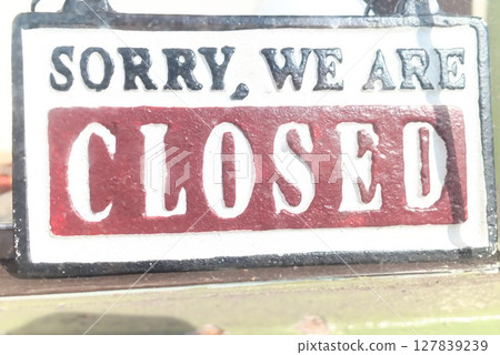 復古風格的“CLOSED”標誌 復古風格的“CLOSED”標誌 127839239