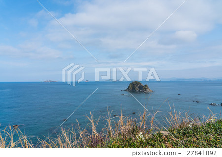 從長崎恐龍公園看到的軍艦島 127841092